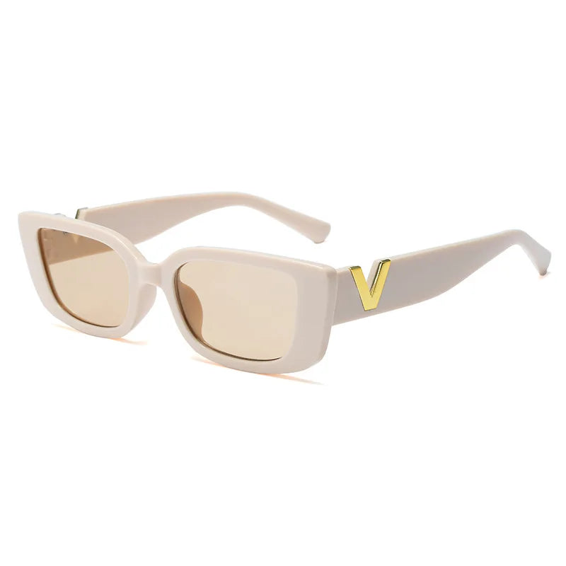 Women’s V-Shape Square Sunglasses | Small Frame UV400 Fashion Shades