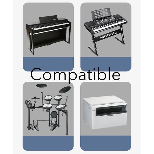 USB-C to USB-B 2.0 Adapter | MIDI Controller & Printer Data Transfer Cable