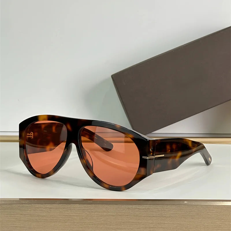Oversized Pilot Sunglasses for Women | Luxury One-Piece Gradient Shades