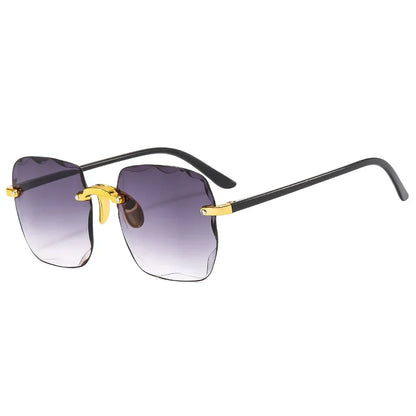 New 2024 Fashion Rimless Sunglasses for Women | Gradient Lens UV400