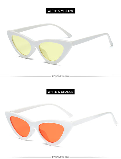 Sexy Cat Eye Sunglasses for Women | Small Triangle Retro Designer Shades