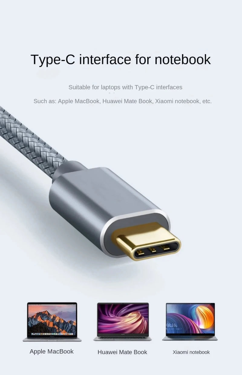 USB-C to USB-B 2.0 Printer Cable | Braided Scanner & MIDI Controller Cable