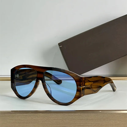 Oversized Pilot Sunglasses for Women | Luxury One-Piece Gradient Shades