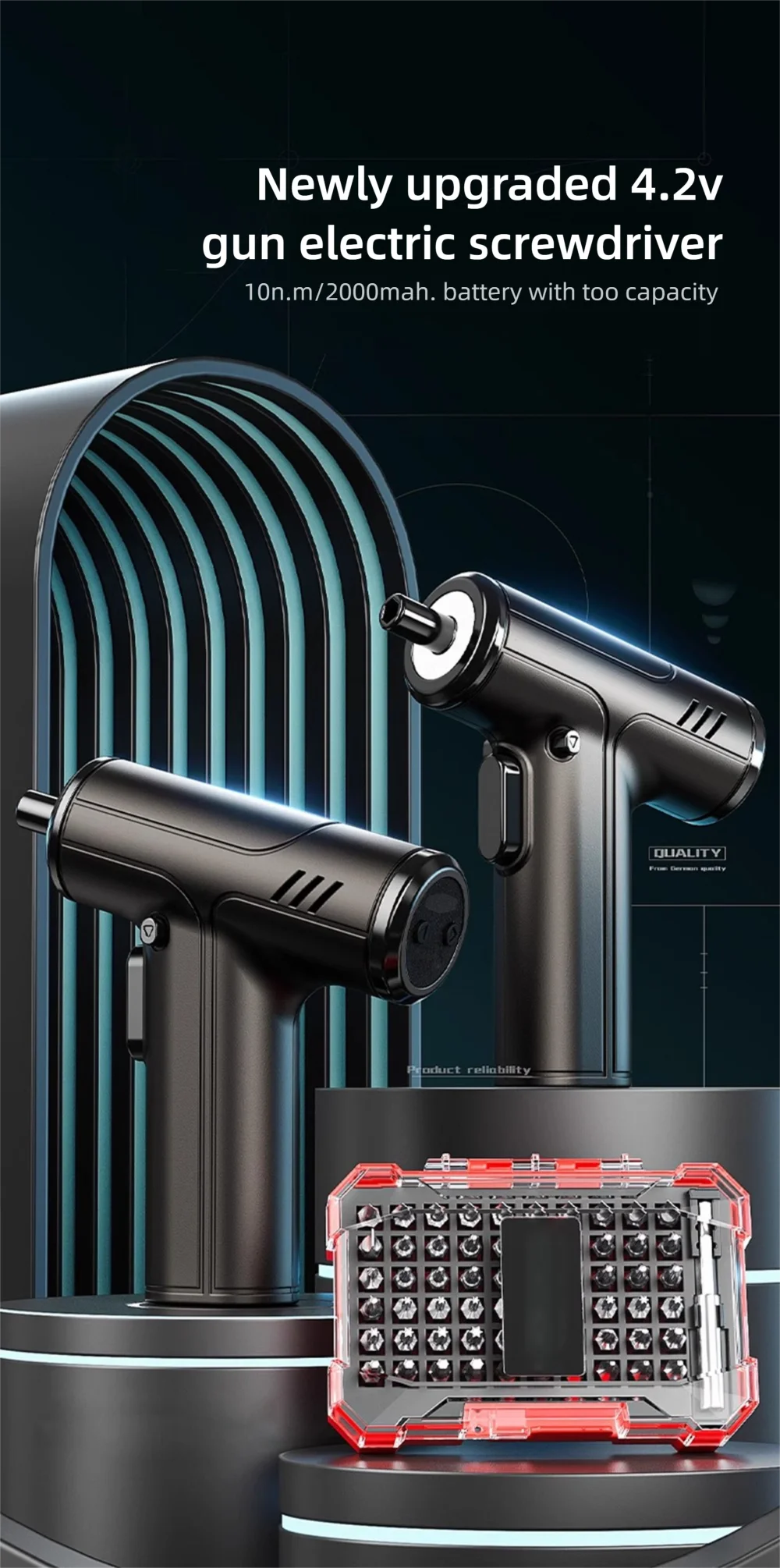 Electric Screwdriver 3.6V Cordless | Rechargeable Drill for DIY & Home