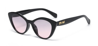 Fashion Cat Eye Women Sunglasses Luxury Brand Designer Black Leopard Small Frame Glasses UV400 Girl Letter Eyewear