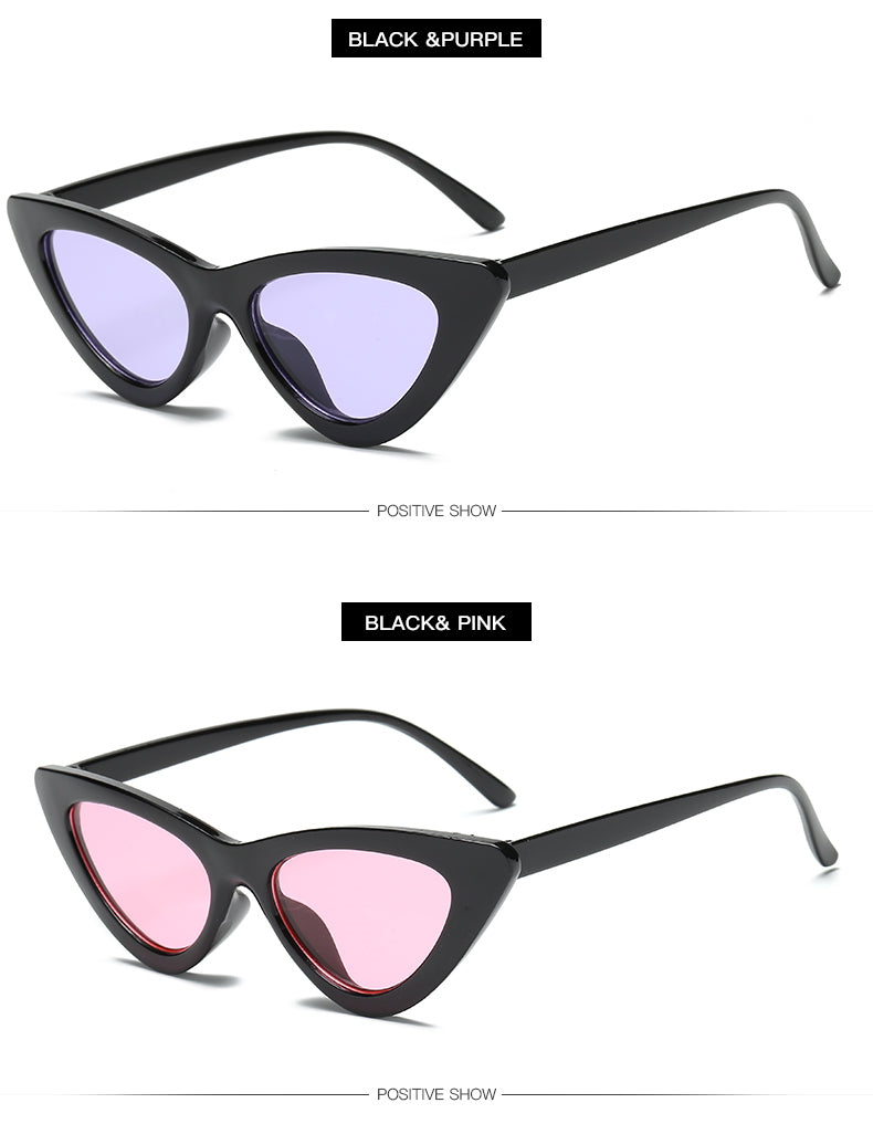Sexy Cat Eye Sunglasses for Women | Small Triangle Retro Designer Shades