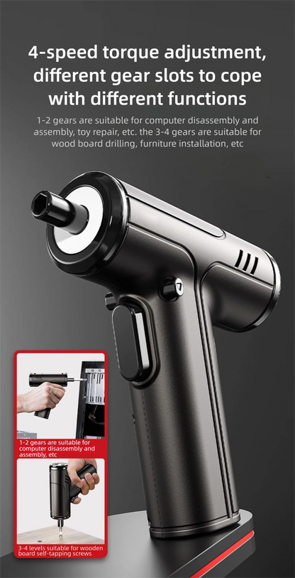 Electric Screwdriver 3.6V Cordless | Rechargeable Drill for DIY & Home