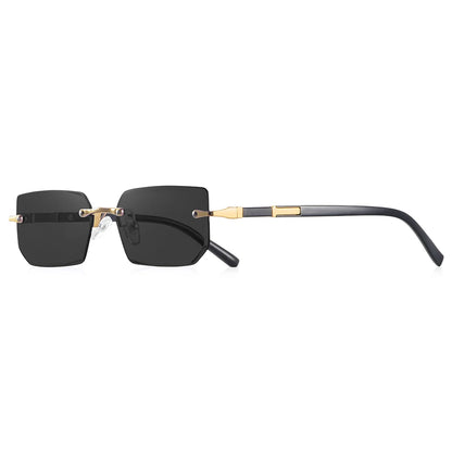 AOFLY Rimless Rectangle Sunglasses | Unisex Y2K UV400 Fashion Shades