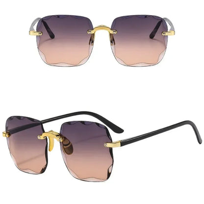 New 2024 Fashion Rimless Sunglasses for Women | Gradient Lens UV400