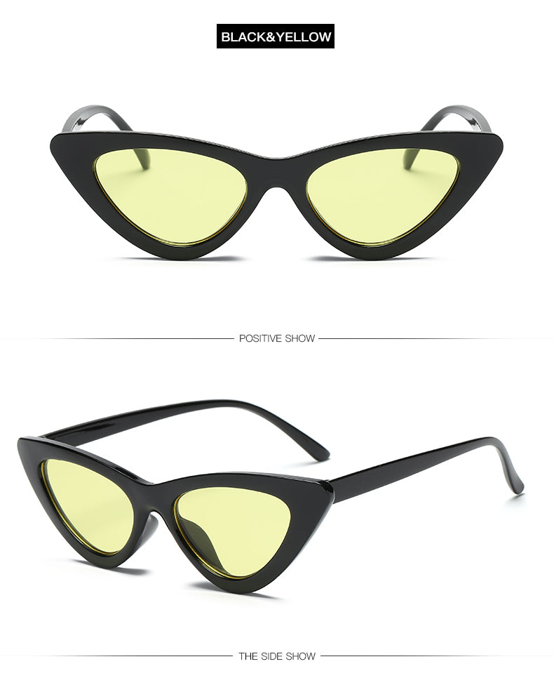 Sexy Cat Eye Sunglasses for Women | Small Triangle Retro Designer Shades