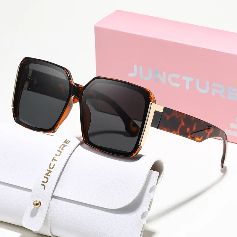 JUNCTURE Women’s Sunglasses | Luxury Big Frame Gradient Fashion Shades