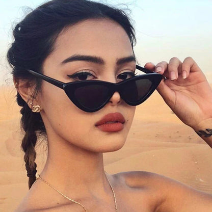 Sexy Cat Eye Sunglasses for Women | Small Triangle Retro Designer Shades