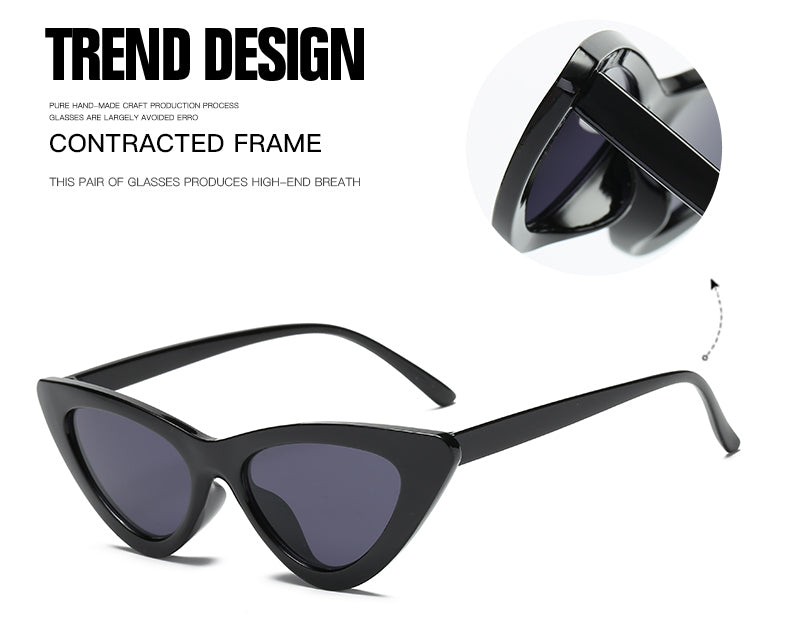 Sexy Cat Eye Sunglasses for Women | Small Triangle Retro Designer Shades