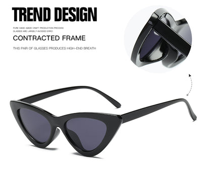 Sexy Cat Eye Sunglasses for Women | Small Triangle Retro Designer Shades