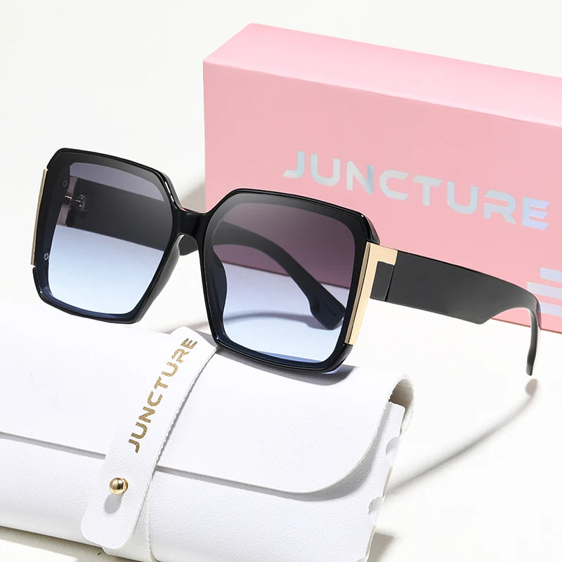 JUNCTURE Women’s Sunglasses | Luxury Big Frame Gradient Fashion Shades