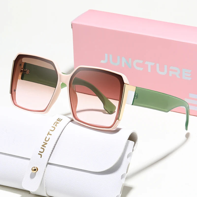 JUNCTURE Women’s Sunglasses | Luxury Big Frame Gradient Fashion Shades