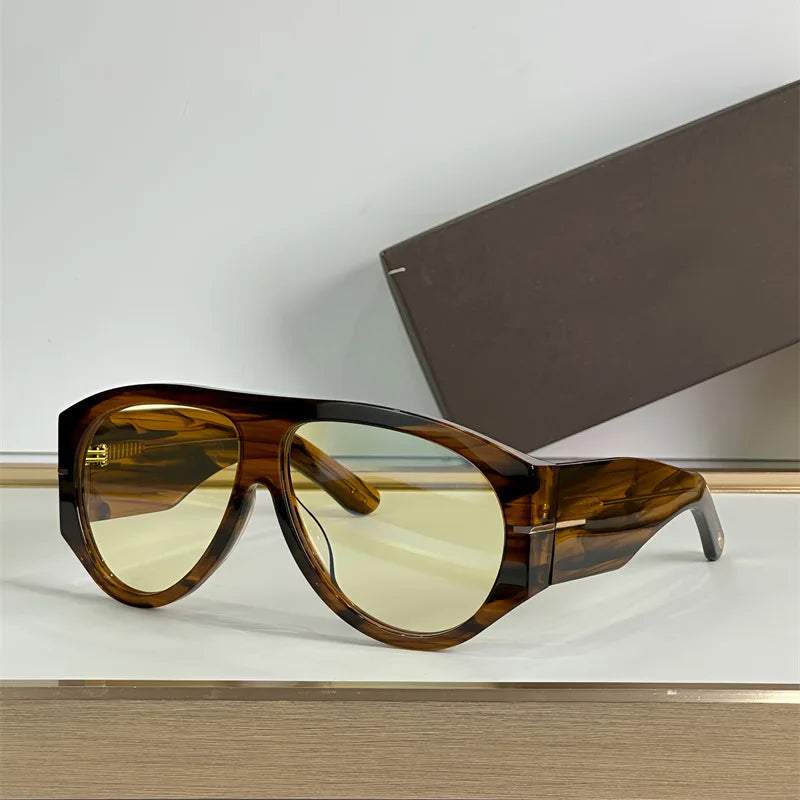 Oversized Pilot Sunglasses for Women | Luxury One-Piece Gradient Shades