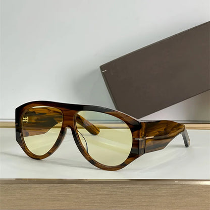 Oversized Pilot Sunglasses for Women | Luxury One-Piece Gradient Shades