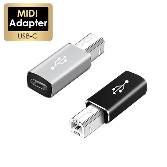 USB-C to USB-B 2.0 Adapter | MIDI Controller & Printer Data Transfer Cable