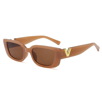 Women’s V-Shape Square Sunglasses | Small Frame UV400 Fashion Shades