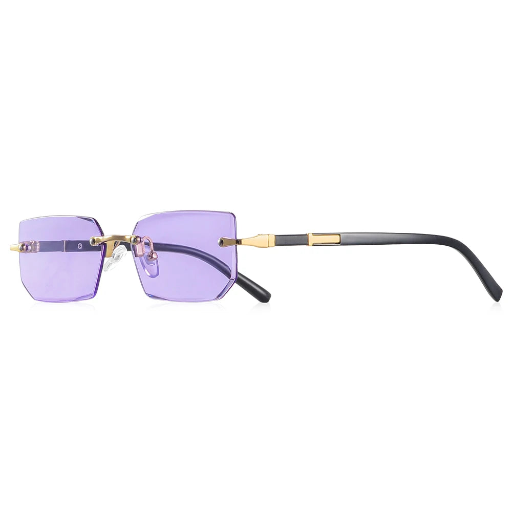 AOFLY Rimless Rectangle Sunglasses | Unisex Y2K UV400 Fashion Shades