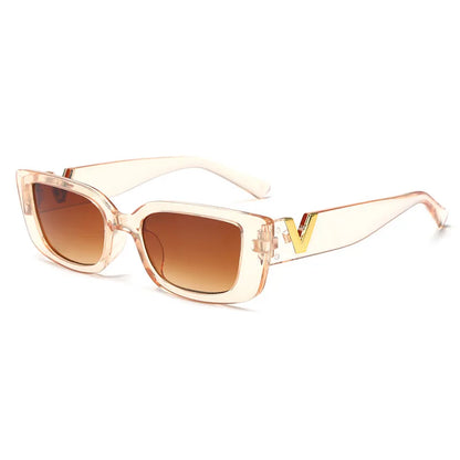 Women’s V-Shape Square Sunglasses | Small Frame UV400 Fashion Shades