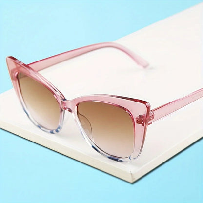 Women's cat's eye box simple gradient color matching Sunglasses-Joker fashion glasses