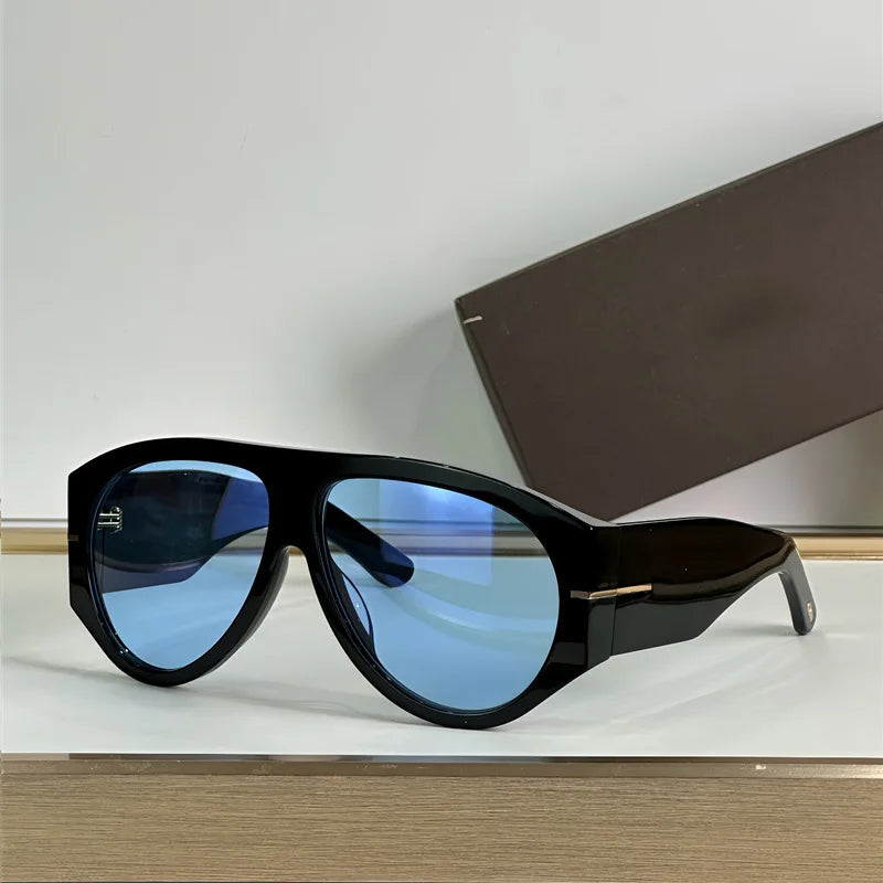 Oversized Pilot Sunglasses for Women | Luxury One-Piece Gradient Shades