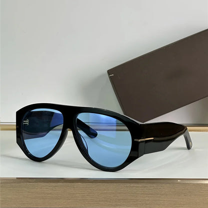 Oversized Pilot Sunglasses for Women | Luxury One-Piece Gradient Shades