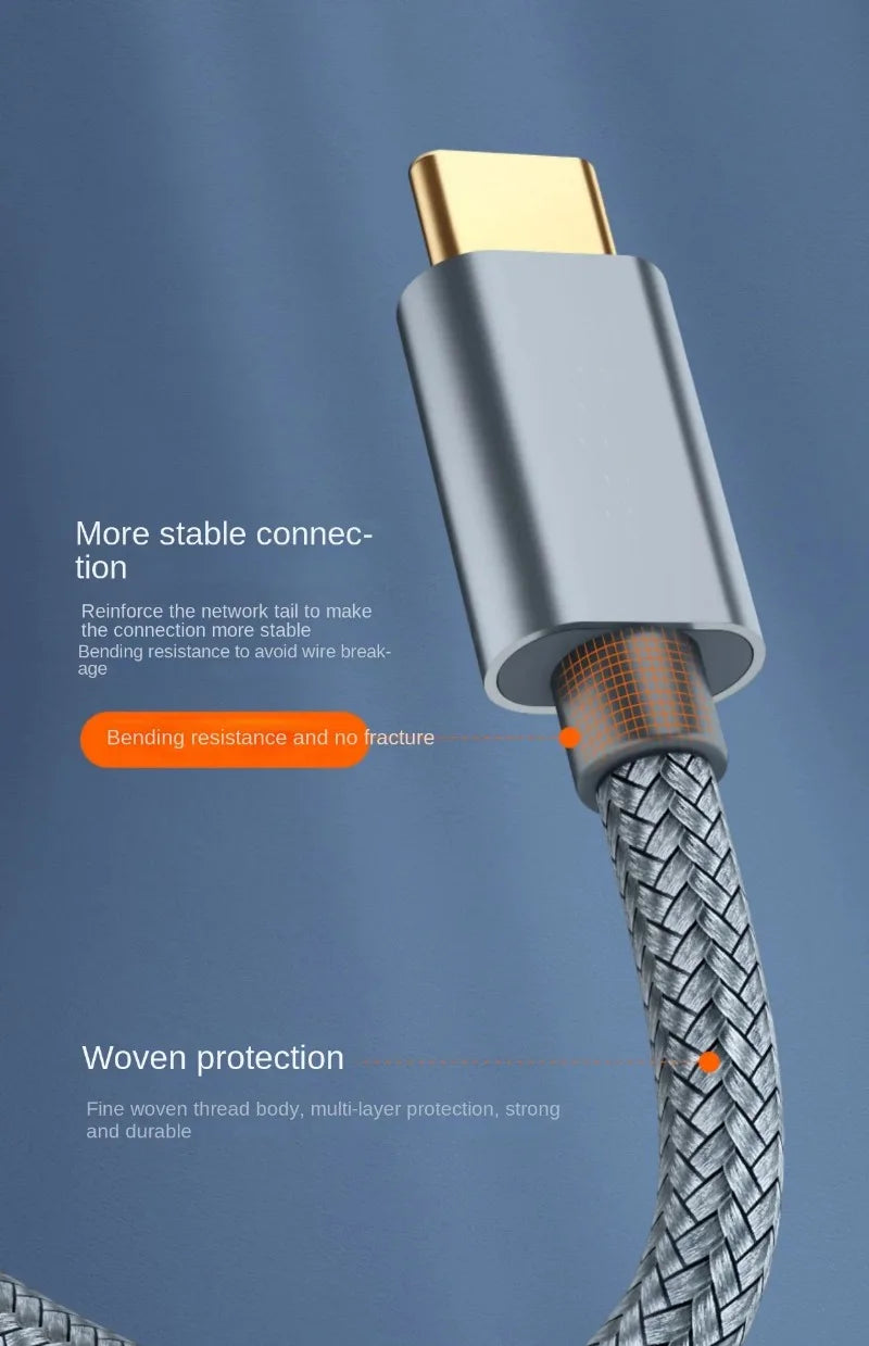 USB-C to USB-B 2.0 Printer Cable | Braided Scanner & MIDI Controller Cable