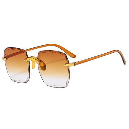 New 2024 Fashion Rimless Sunglasses for Women | Gradient Lens UV400