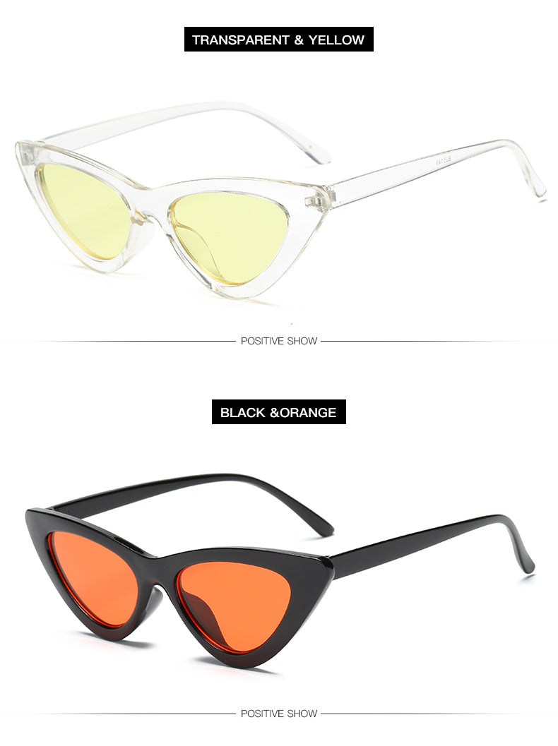 Sexy Cat Eye Sunglasses for Women | Small Triangle Retro Designer Shades