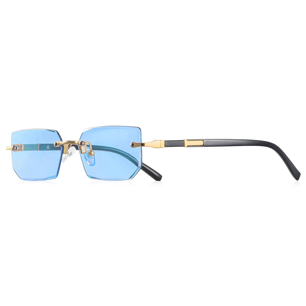 AOFLY Rimless Rectangle Sunglasses | Unisex Y2K UV400 Fashion Shades