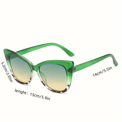 Women's cat's eye box simple gradient color matching Sunglasses-Joker fashion glasses