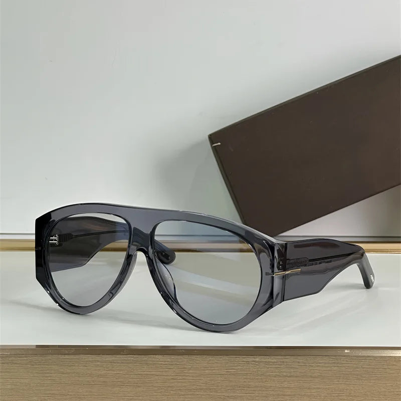 Oversized Pilot Sunglasses for Women | Luxury One-Piece Gradient Shades