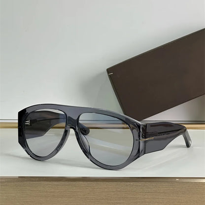 Oversized Pilot Sunglasses for Women | Luxury One-Piece Gradient Shades