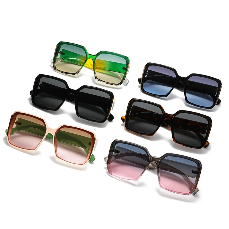 JUNCTURE Women’s Sunglasses | Luxury Big Frame Gradient Fashion Shades