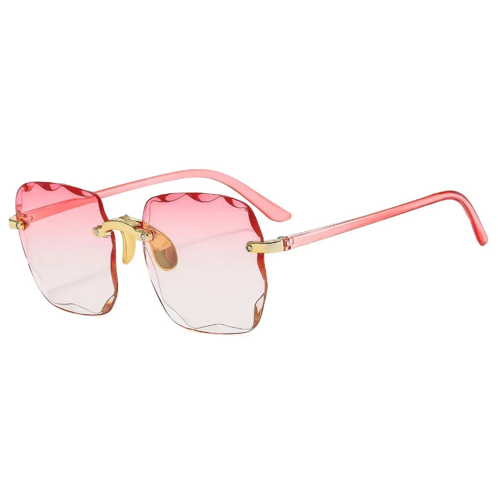 New 2024 Fashion Rimless Sunglasses for Women | Gradient Lens UV400