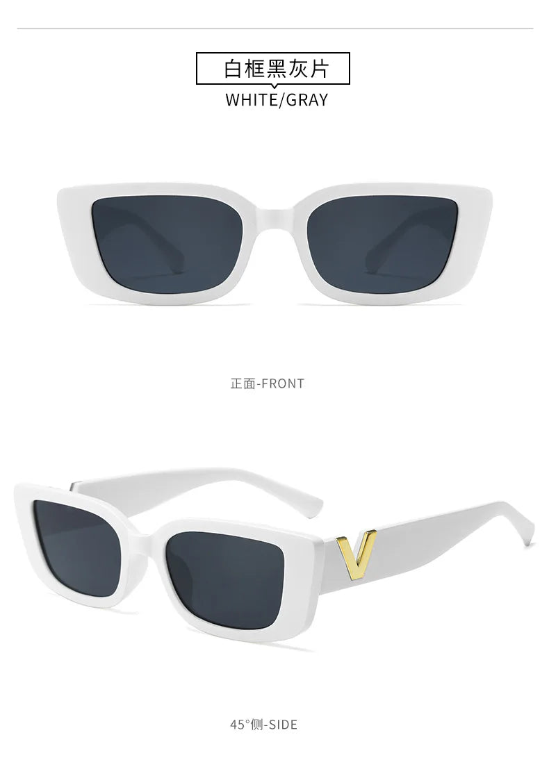 Women’s V-Shape Square Sunglasses | Small Frame UV400 Fashion Shades