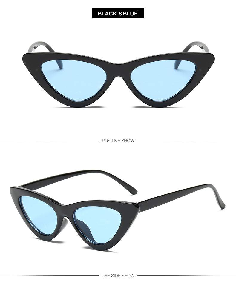 Sexy Cat Eye Sunglasses for Women | Small Triangle Retro Designer Shades